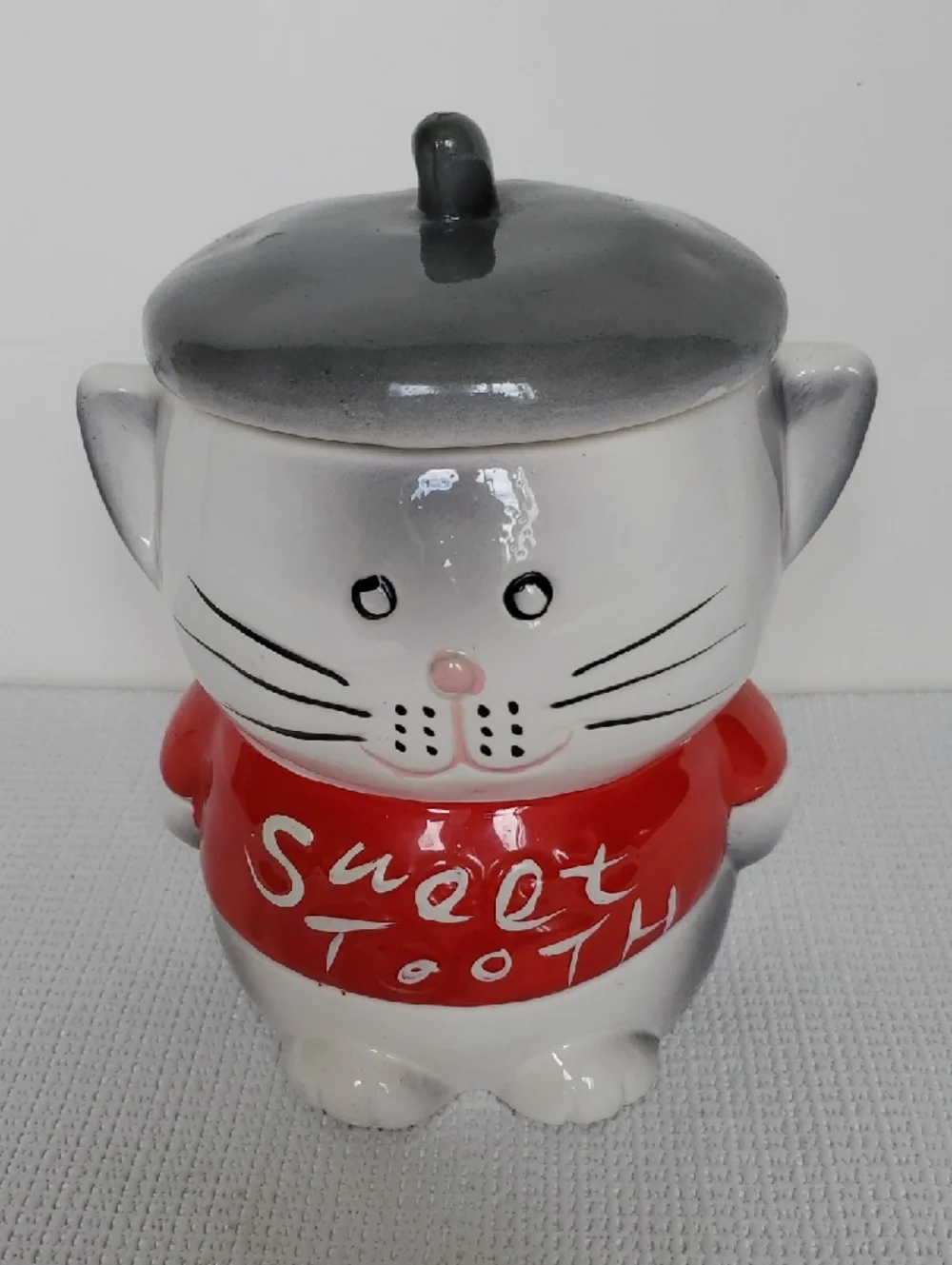 Sweet Tooth French Kitty Candy Cookie Jar Vintage Retro